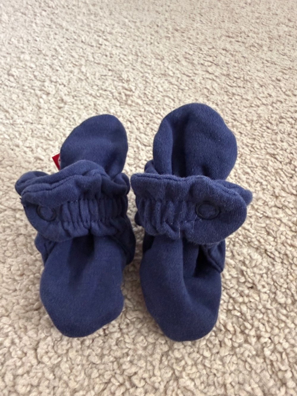 Zutano Navy Baby Booties